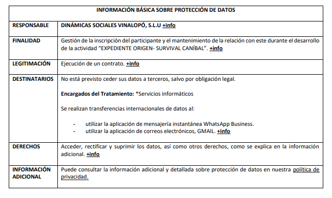 CLÁUSULA PARTICIPACIÓN MAYOR DE EDAD